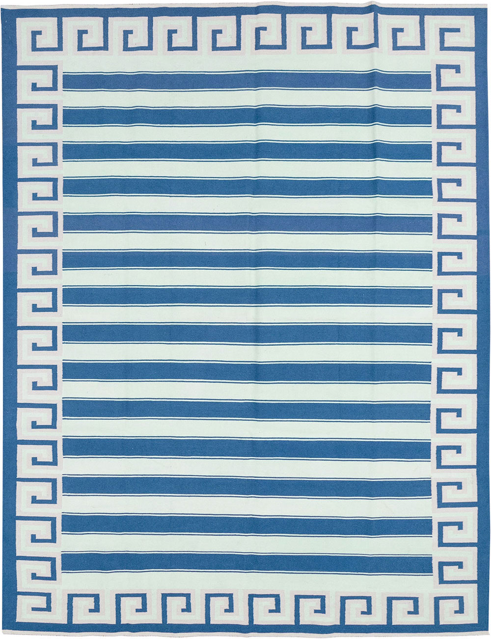 Modern Indian Flatweave Dhurrie Room Size Carpet, No.32635 - Gsblank