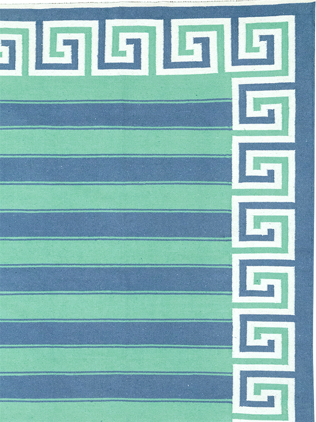 Modern Indian Flatweave Dhurrie Large Room Size Carpet, No.32639 - Gsblank