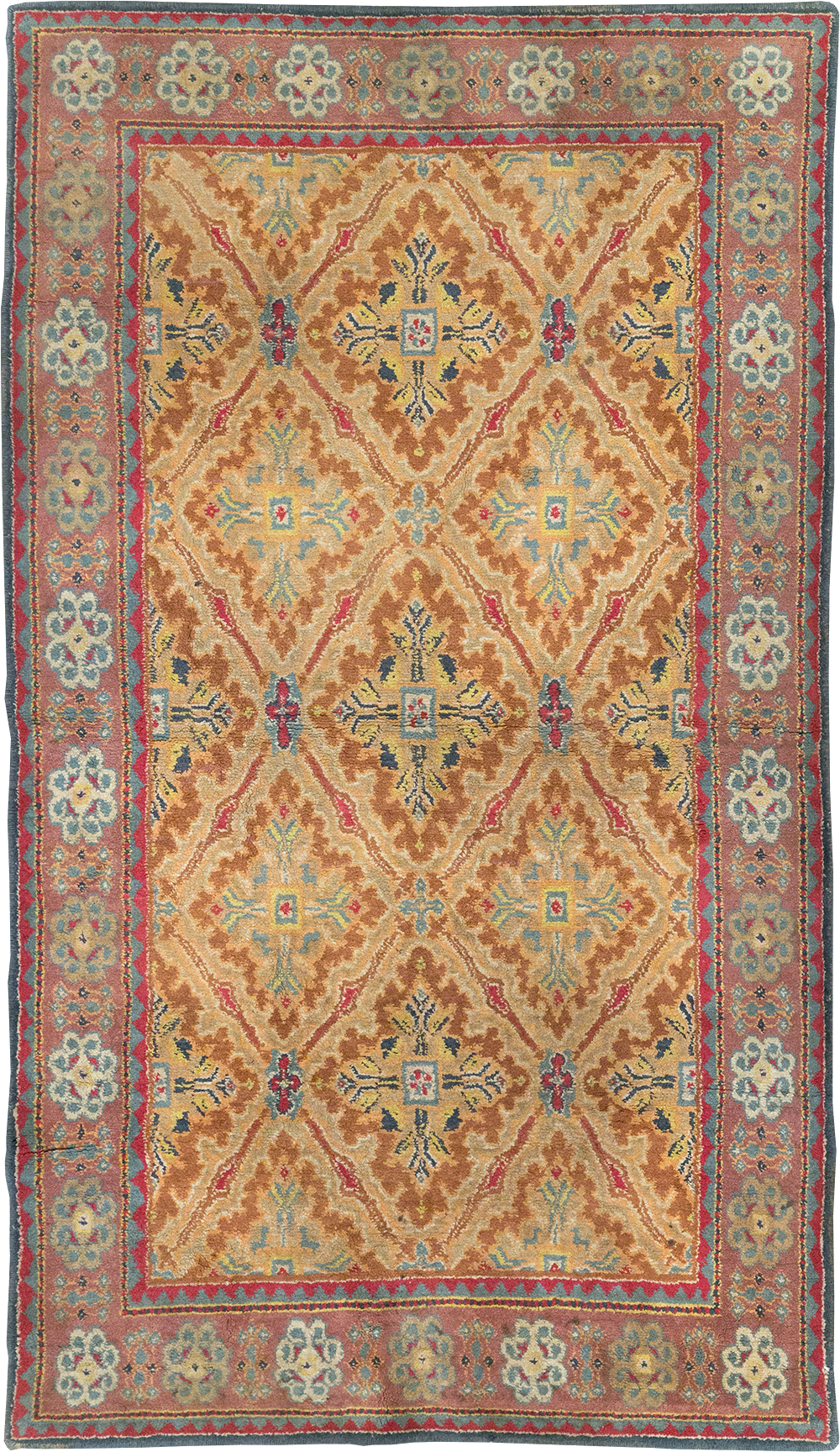 Vintage Indian Cotton Agra Accent Rug, No.32642 - Gsblank