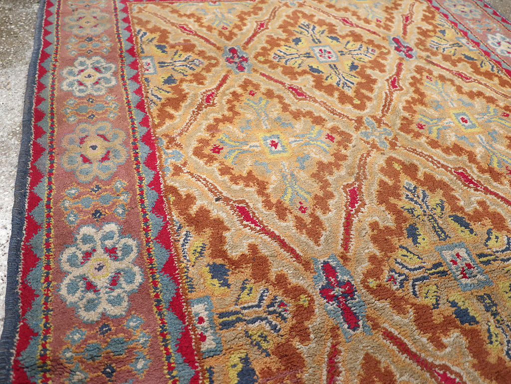 Vintage Indian Cotton Agra Accent Rug, No.32642 - Gsblank
