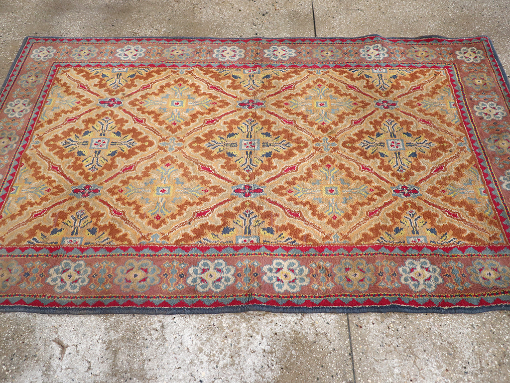 Vintage Indian Cotton Agra Accent Rug, No.32642 - Gsblank