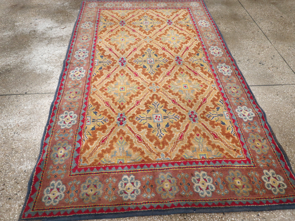 Vintage Indian Cotton Agra Accent Rug, No.32642 - Gsblank