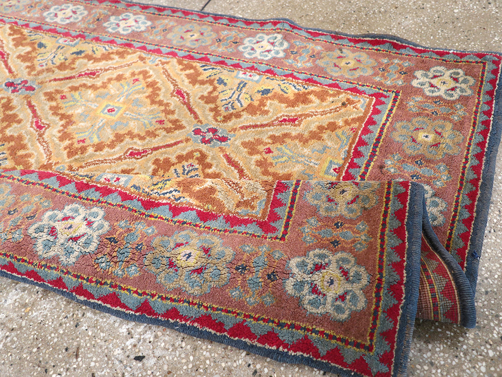 Vintage Indian Cotton Agra Accent Rug, No.32642 - Gsblank