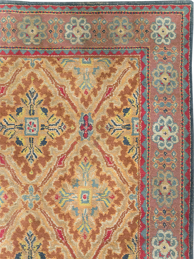 Vintage Indian Cotton Agra Accent Rug, No.32642 - Gsblank