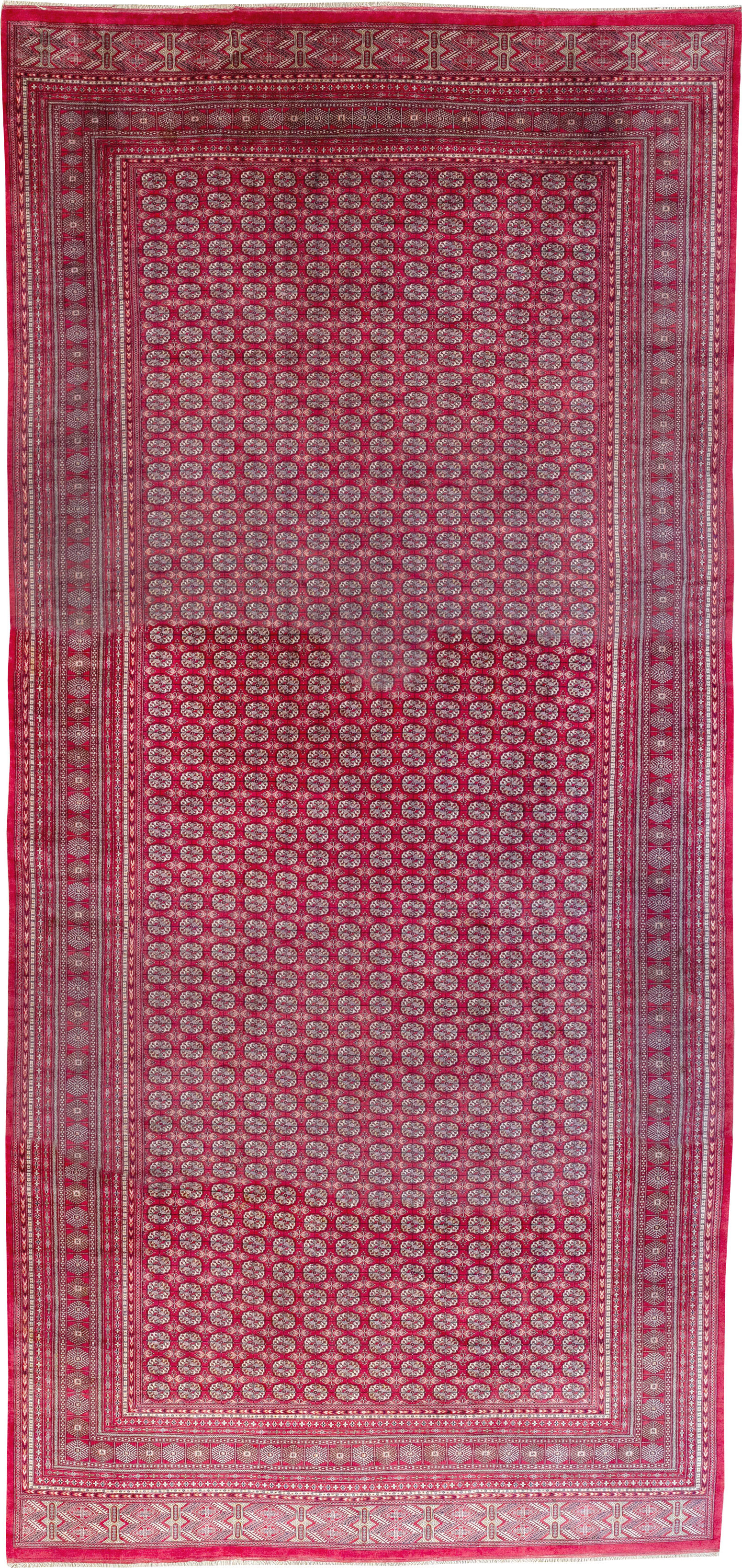 Vintage Central Asian Bokhara Oversize Carpet, No.32643 - Gsblank