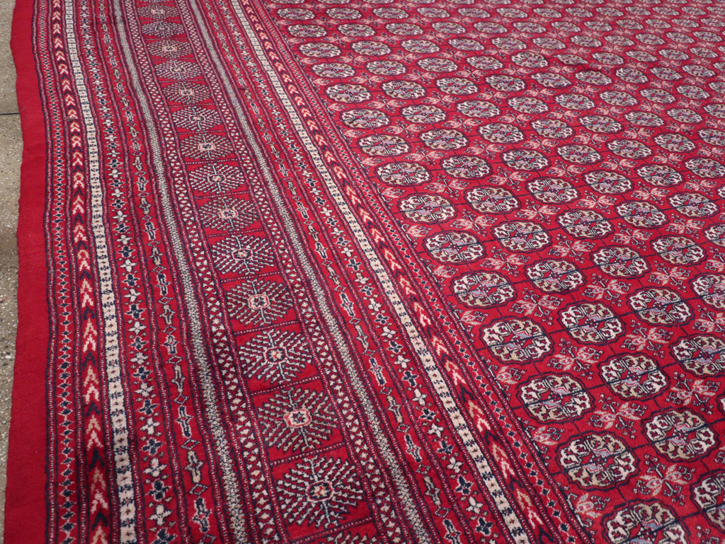 Vintage Central Asian Bokhara Oversize Carpet, No.32643 - Gsblank