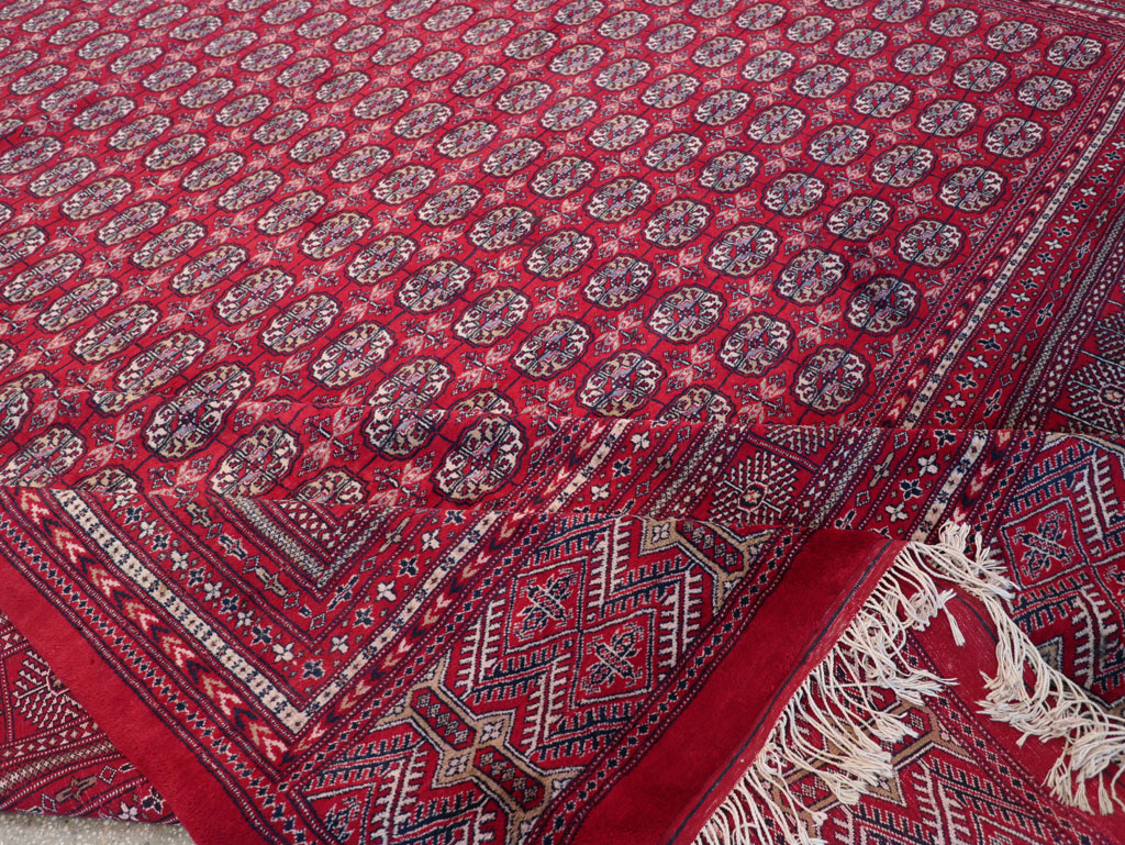 Vintage Central Asian Bokhara Oversize Carpet, No.32643 - Gsblank