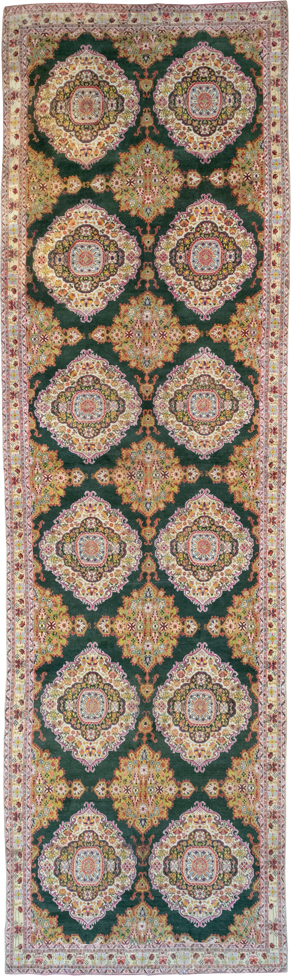 Vintage Indian Cotton Agra Long and Narrow Gallery Carpet, No.32645 - Gsblank