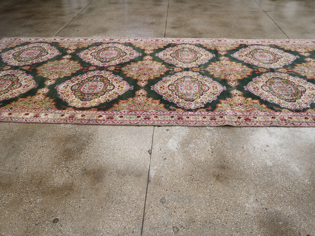 Vintage Indian Cotton Agra Long and Narrow Gallery Carpet, No.32645 - Gsblank
