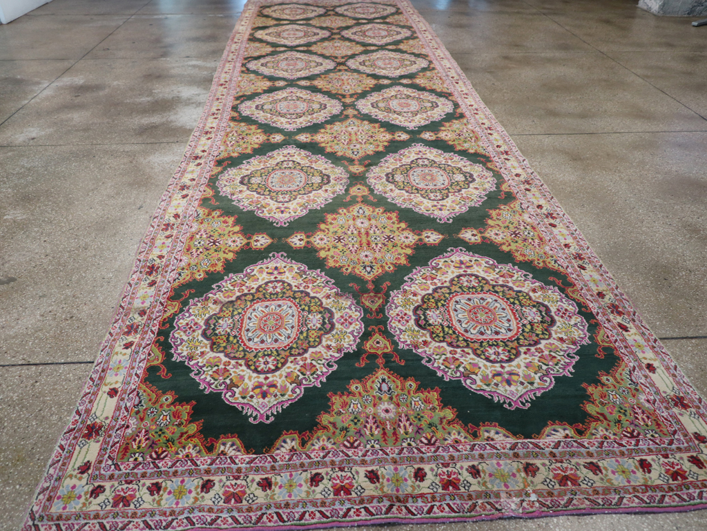Vintage Indian Cotton Agra Long and Narrow Gallery Carpet, No.32645 - Gsblank