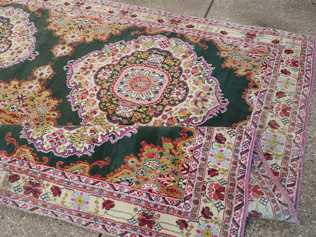 Vintage Indian Cotton Agra Long and Narrow Gallery Carpet, No.32645 - Gsblank