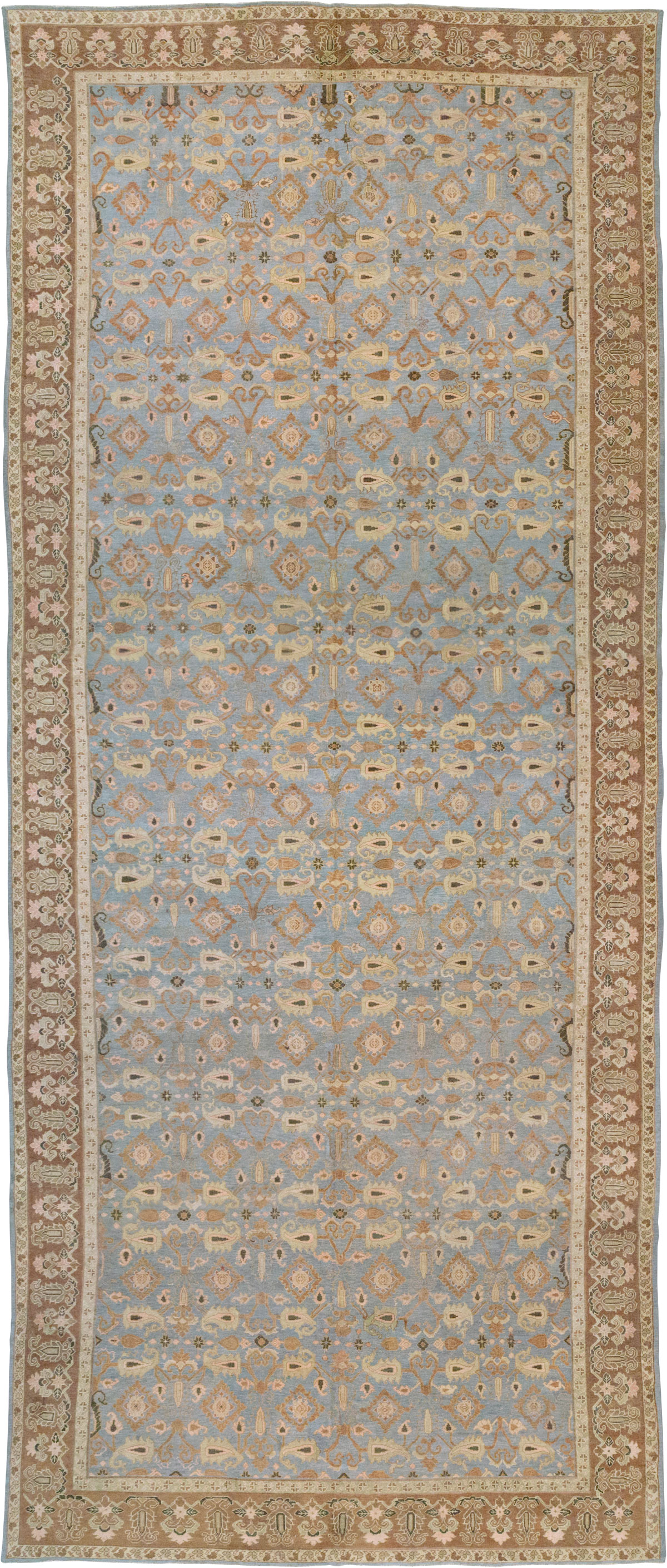 Antique Indian Agra Long and Narrow Carpet, No.32646 - Gsblank