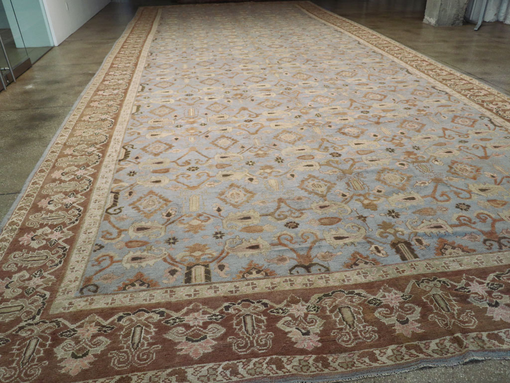 Antique Indian Agra Long and Narrow Carpet, No.32646 - Gsblank