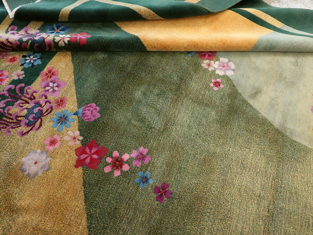 Antique Chinese Art Deco Room Size Carpet, No.32647 - Gsblank