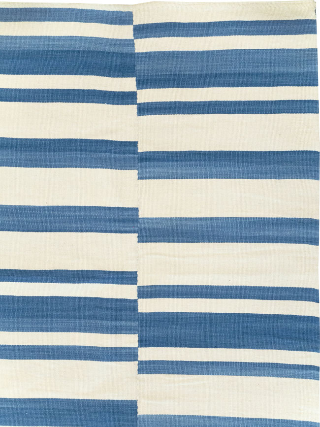 Modern Turkish Flatweave Room Size Carpet, No.32652 - Gsblank