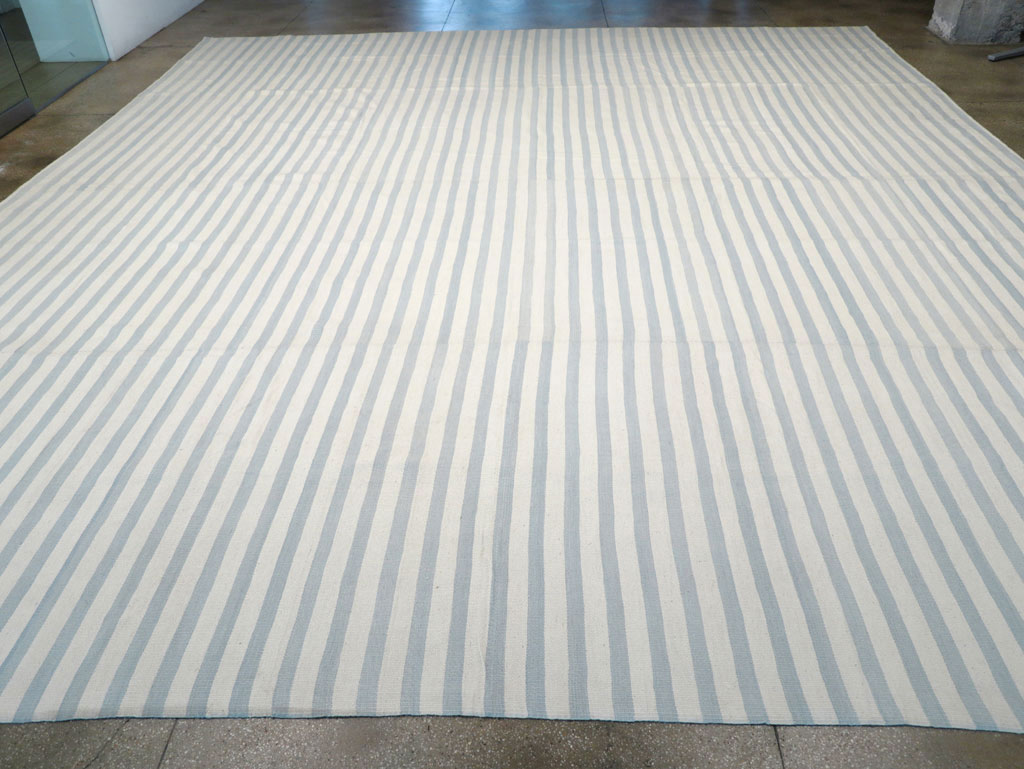 Modern Turkish Flatweave Oversized Square Carpet, No.32653 - Gsblank