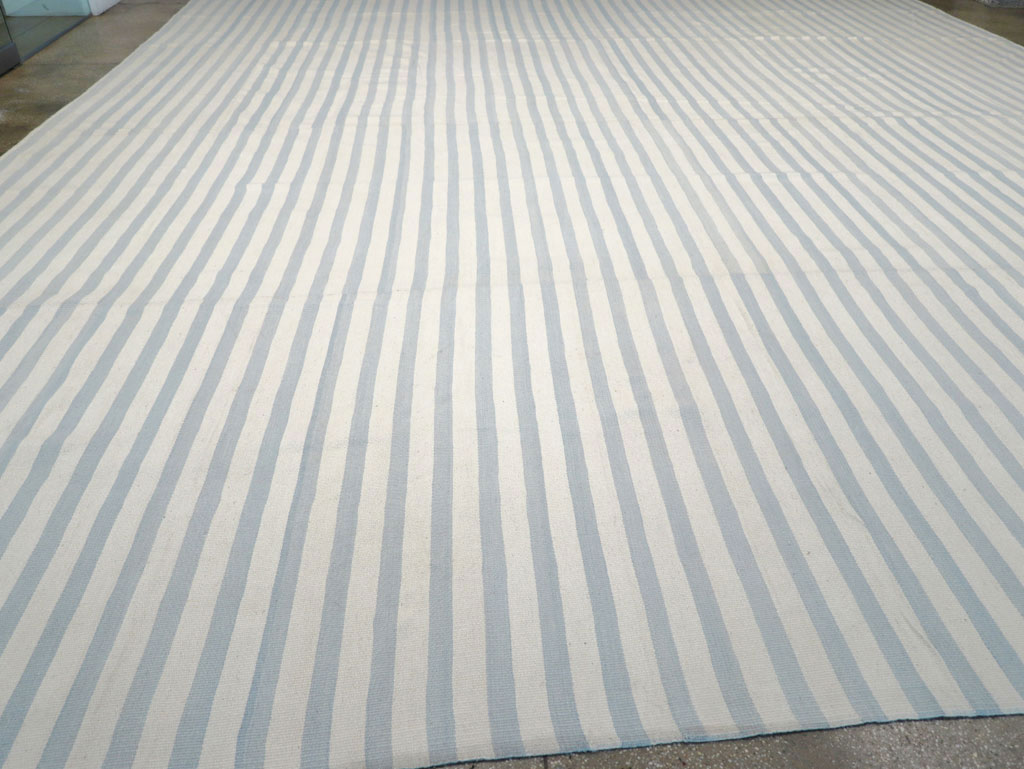 Modern Turkish Flatweave Oversized Square Carpet, No.32653 - Gsblank