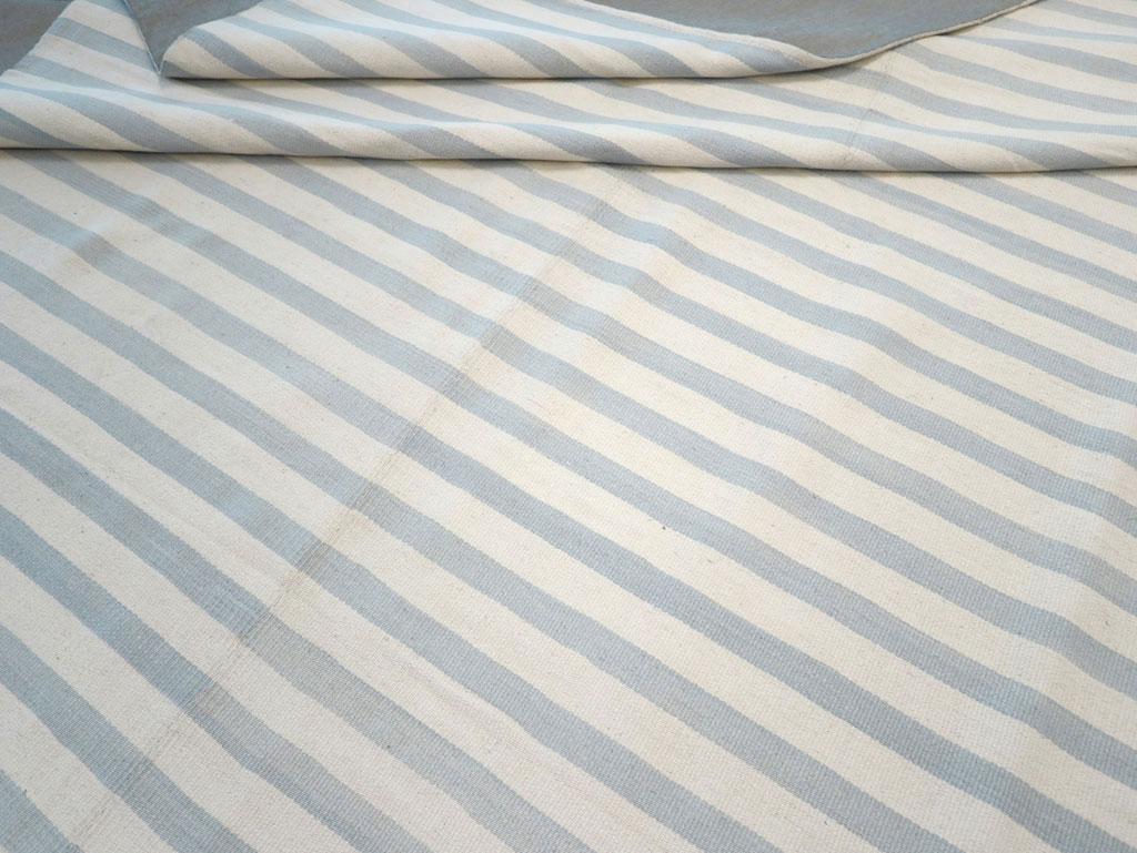 Modern Turkish Flatweave Oversized Square Carpet, No.32653 - Gsblank