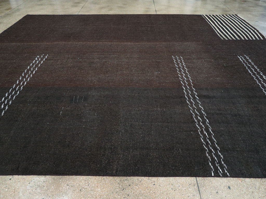 Modern Turkish Flatweave Kilim Large Room Size Carpet, No.32656 - Gsblank