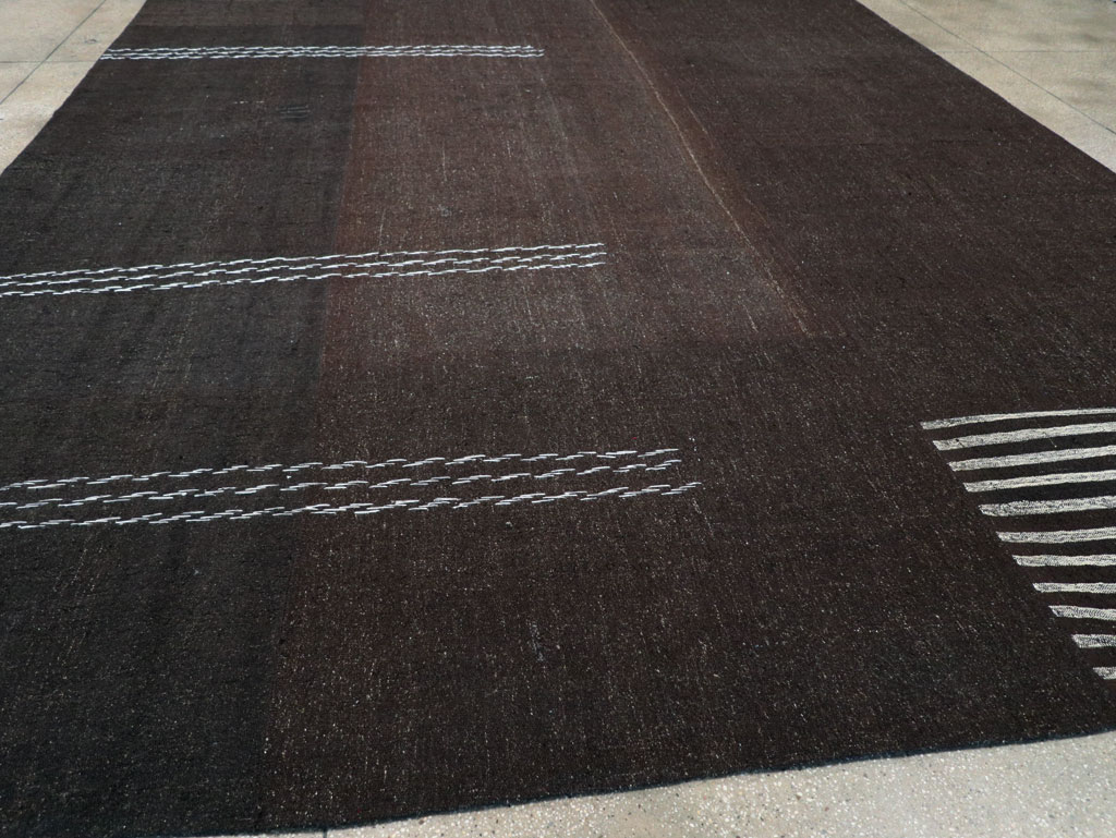 Modern Turkish Flatweave Kilim Large Room Size Carpet, No.32656 - Gsblank