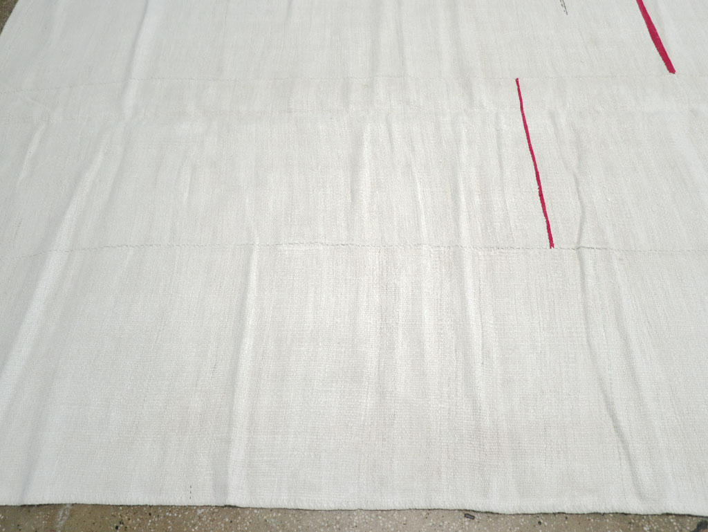 Vintage Turkish Flatweave Kilim Large Carpet, No.32659 - Gsblank