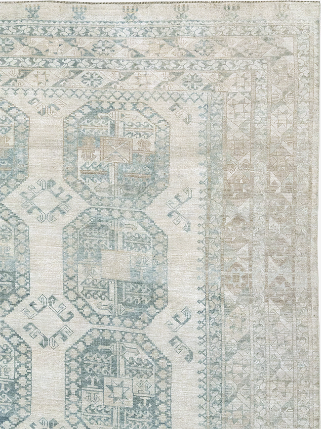 Vintage Central Asian Turkoman Room Size Carpet, No.32661 - Gsblank