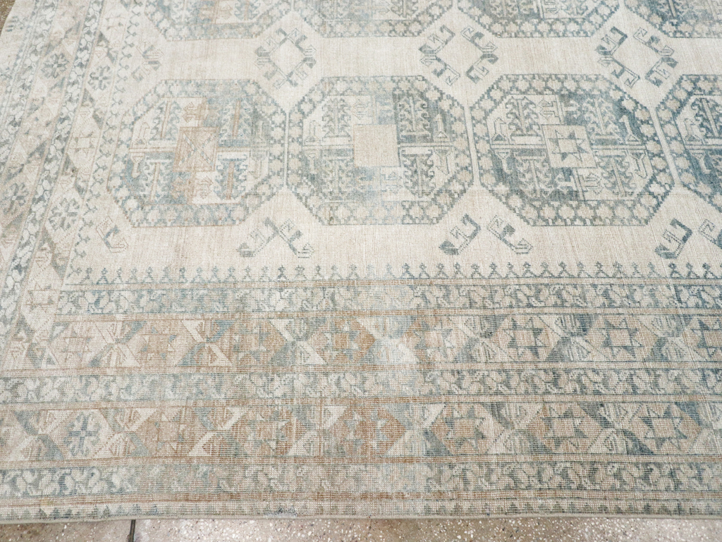 Vintage Central Asian Turkoman Room Size Carpet, No.32661 - Gsblank