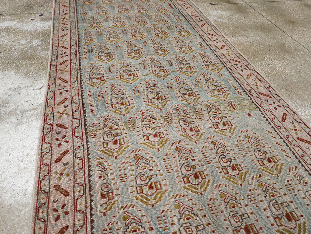 Vintage Persian Malayer Long Runner, No.32678 - Gsblank