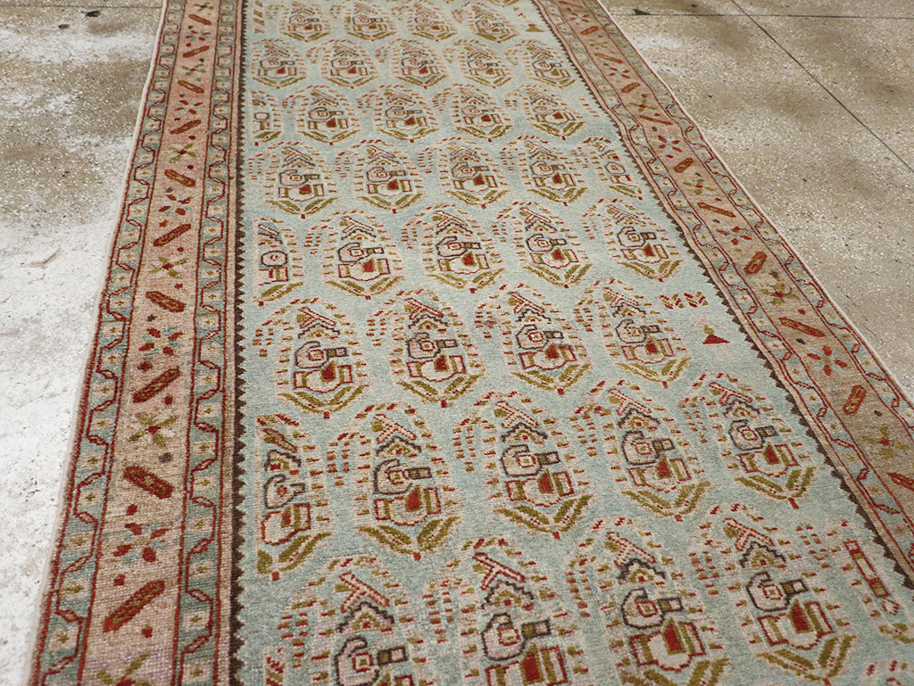 Vintage Persian Malayer Long Runner, No.32679 - Gsblank