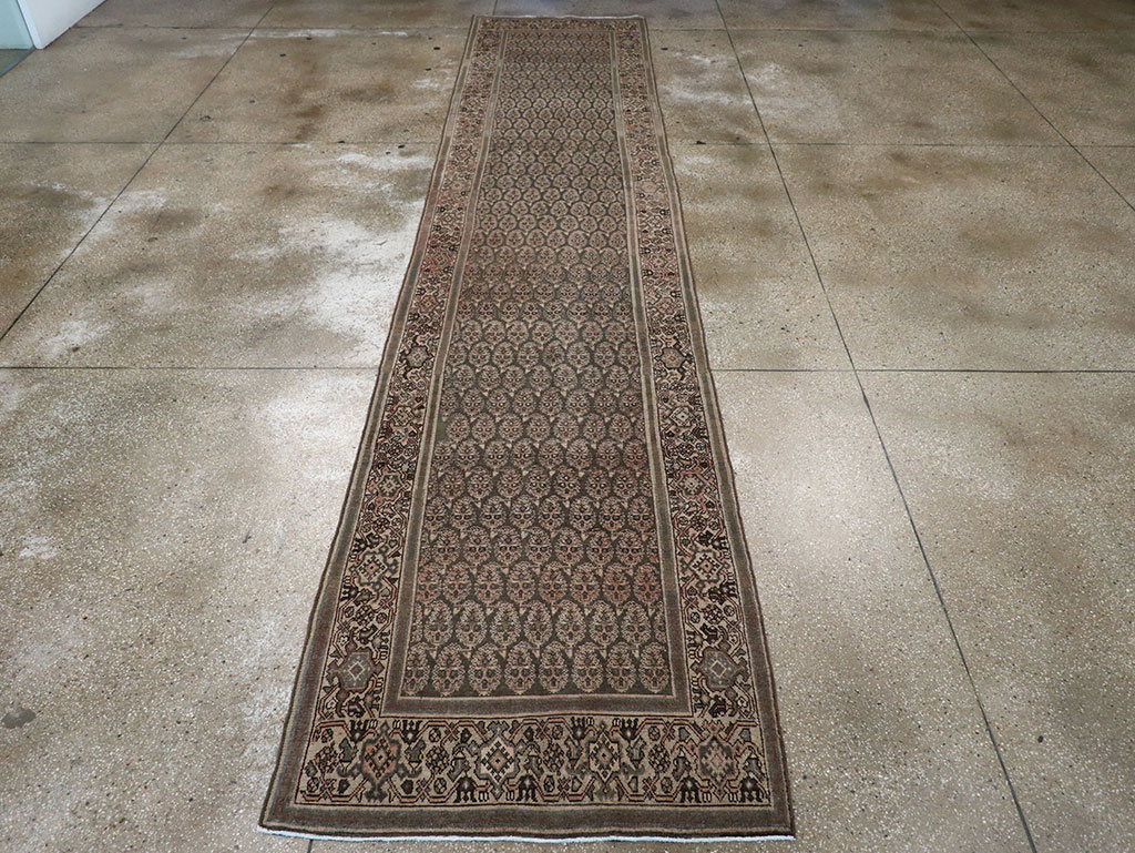 Antique Persian Malayer Long Runner, No.32682 - Gsblank