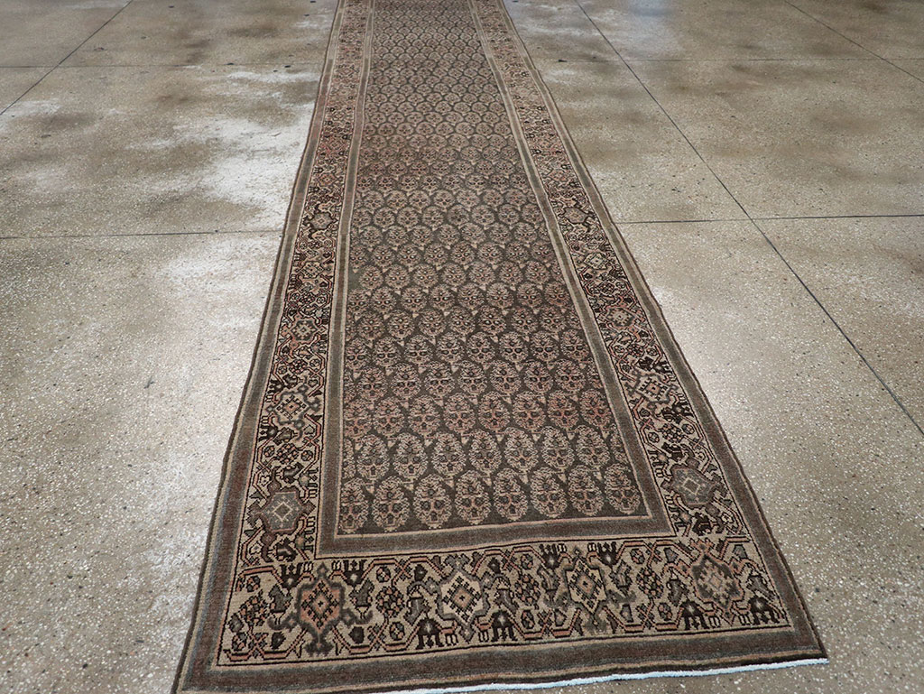 Antique Persian Malayer Long Runner, No.32682 - Gsblank