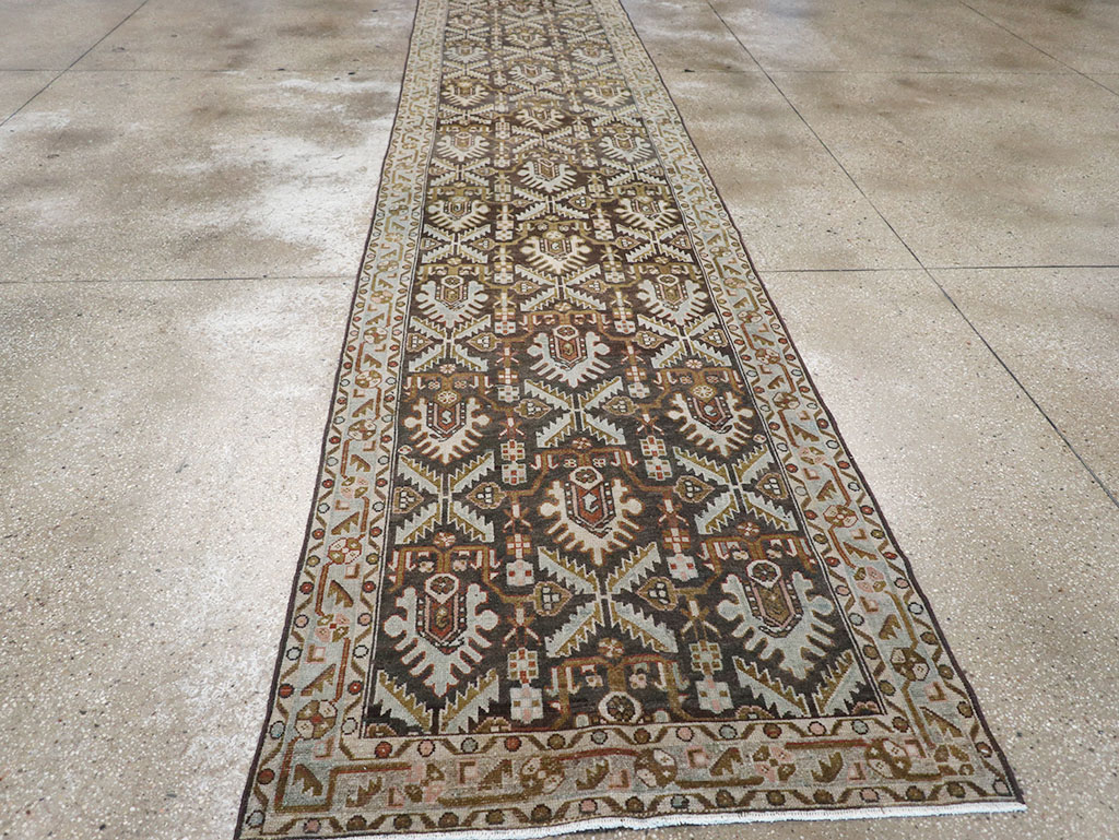 Vintage Persian Malayer Long Runner, No.32692 - Gsblank