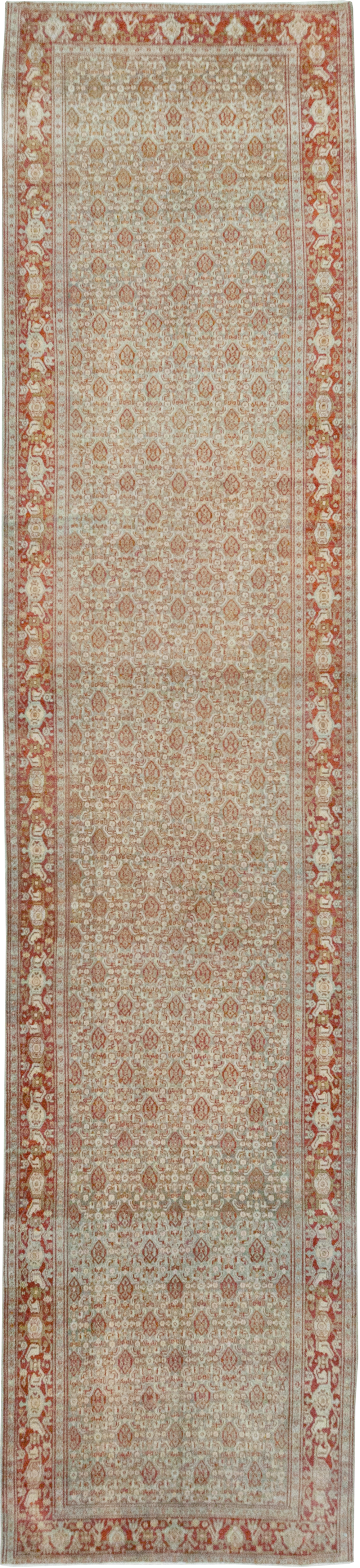 Antique Persian Malayer Long Runner, No.32704 - Gsblank
