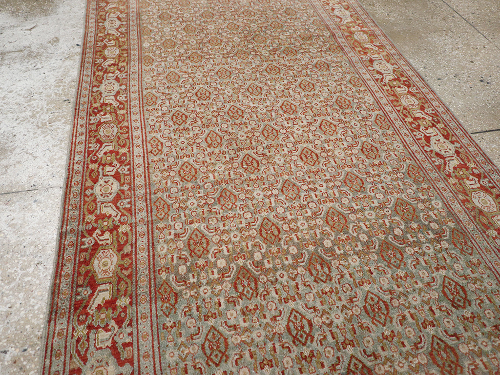 Antique Persian Malayer Long Runner, No.32704 - Gsblank