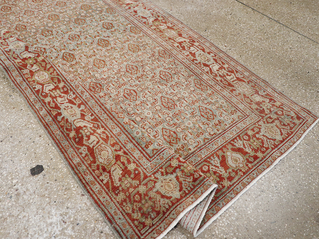 Antique Persian Malayer Long Runner, No.32704 - Gsblank