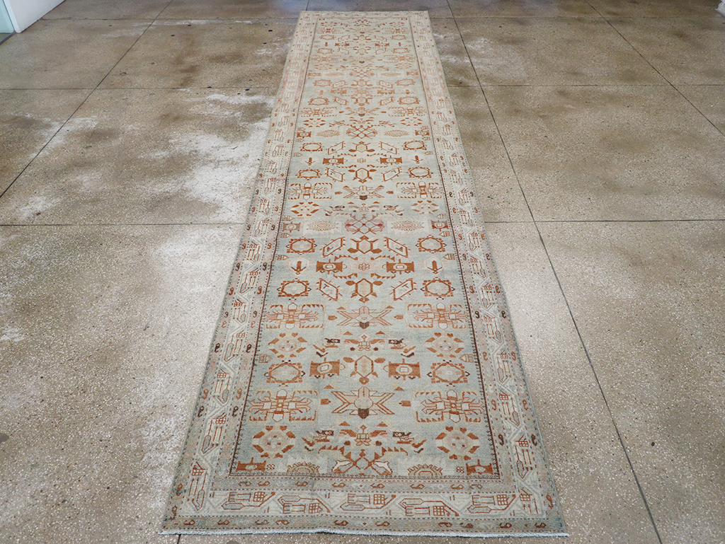 Vintage Persian Malayer Wide Gallery Runner, No.32707 - Gsblank