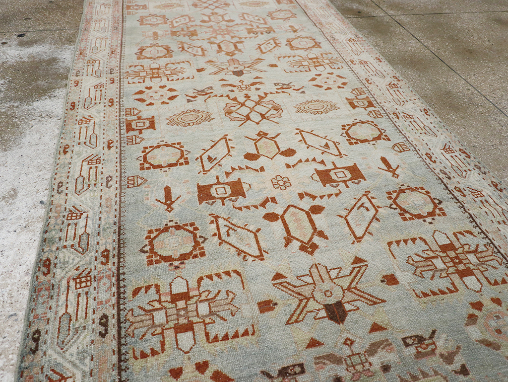 Vintage Persian Malayer Wide Gallery Runner, No.32707 - Gsblank