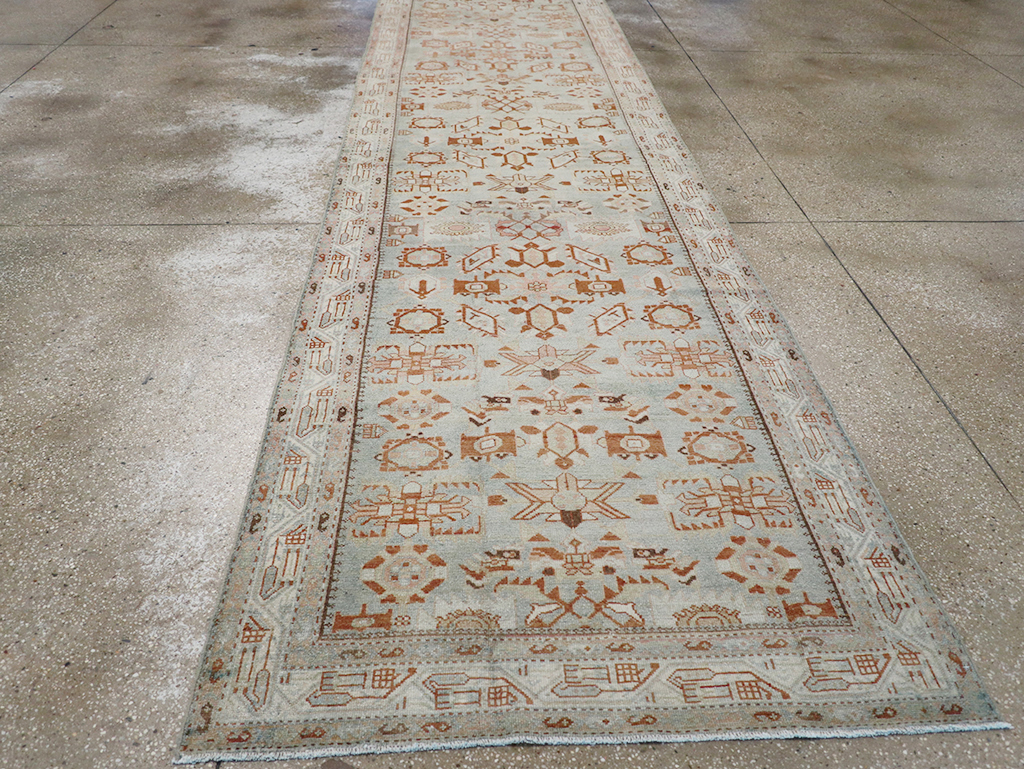 Vintage Persian Malayer Wide Gallery Runner, No.32707 - Gsblank