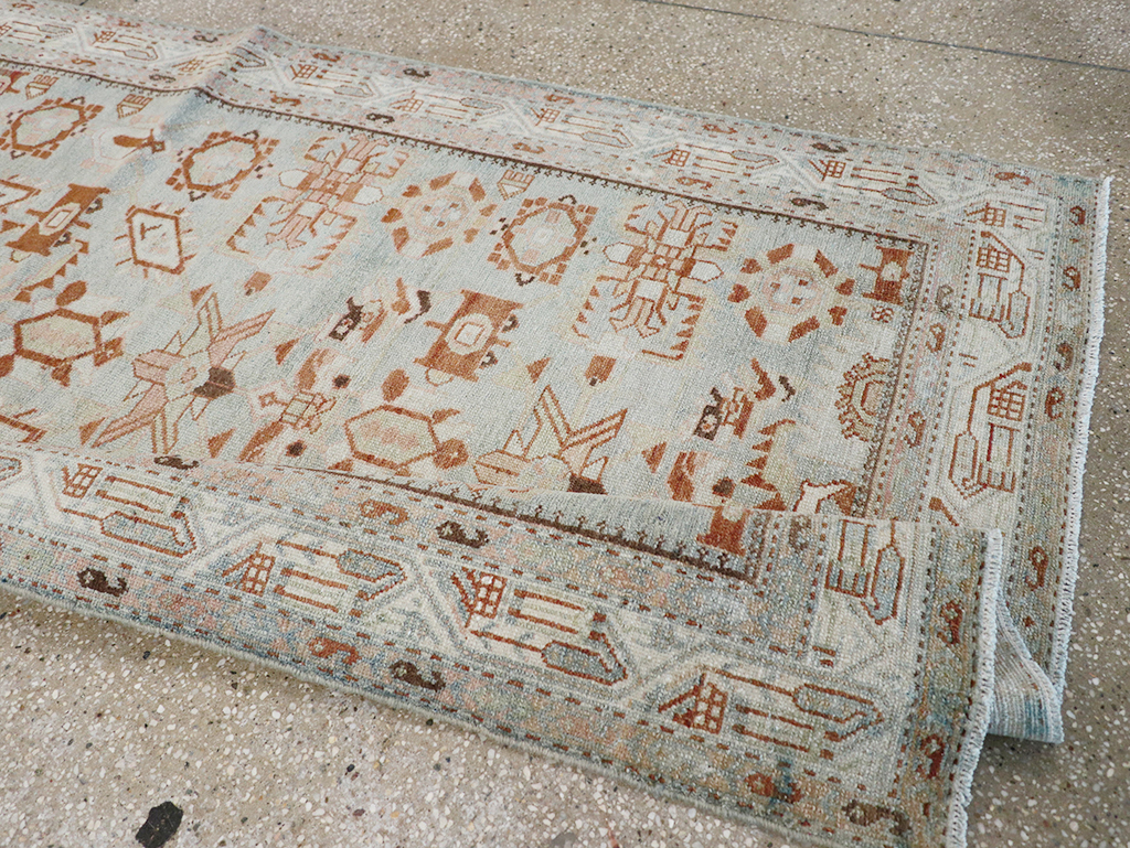 Vintage Persian Malayer Wide Gallery Runner, No.32707 - Gsblank