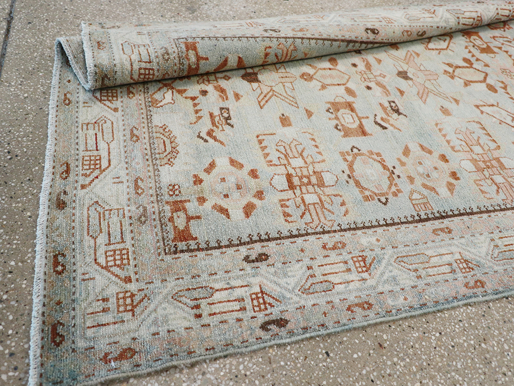 Vintage Persian Malayer Wide Gallery Runner, No.32707 - Gsblank