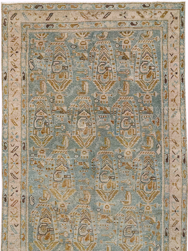 Vintage Persian Malayer Long Runner, No.32718 - Gsblank