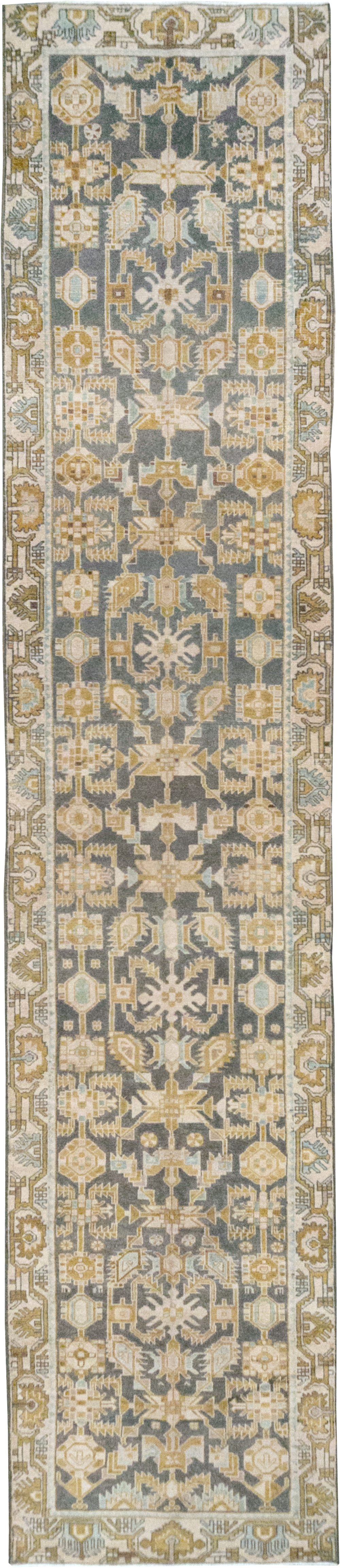 Vintage Persian Malayer Long Runner, No.32725 - Gsblank