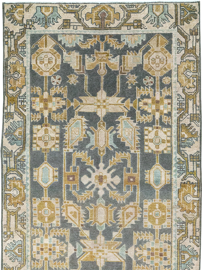 Vintage Persian Malayer Long Runner, No.32725 - Gsblank