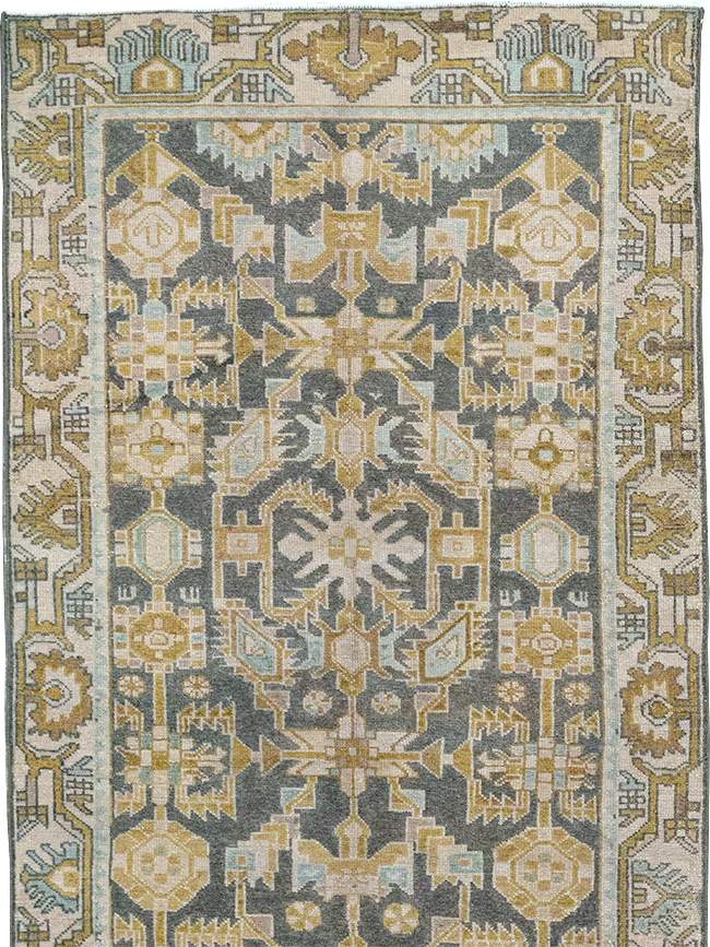 Vintage Persian Malayer Long Runner, No.32725 - Gsblank