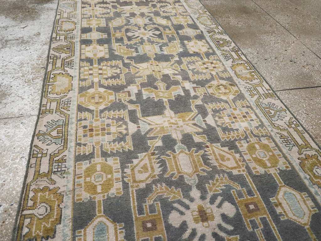 Vintage Persian Malayer Long Runner, No.32725 - Gsblank