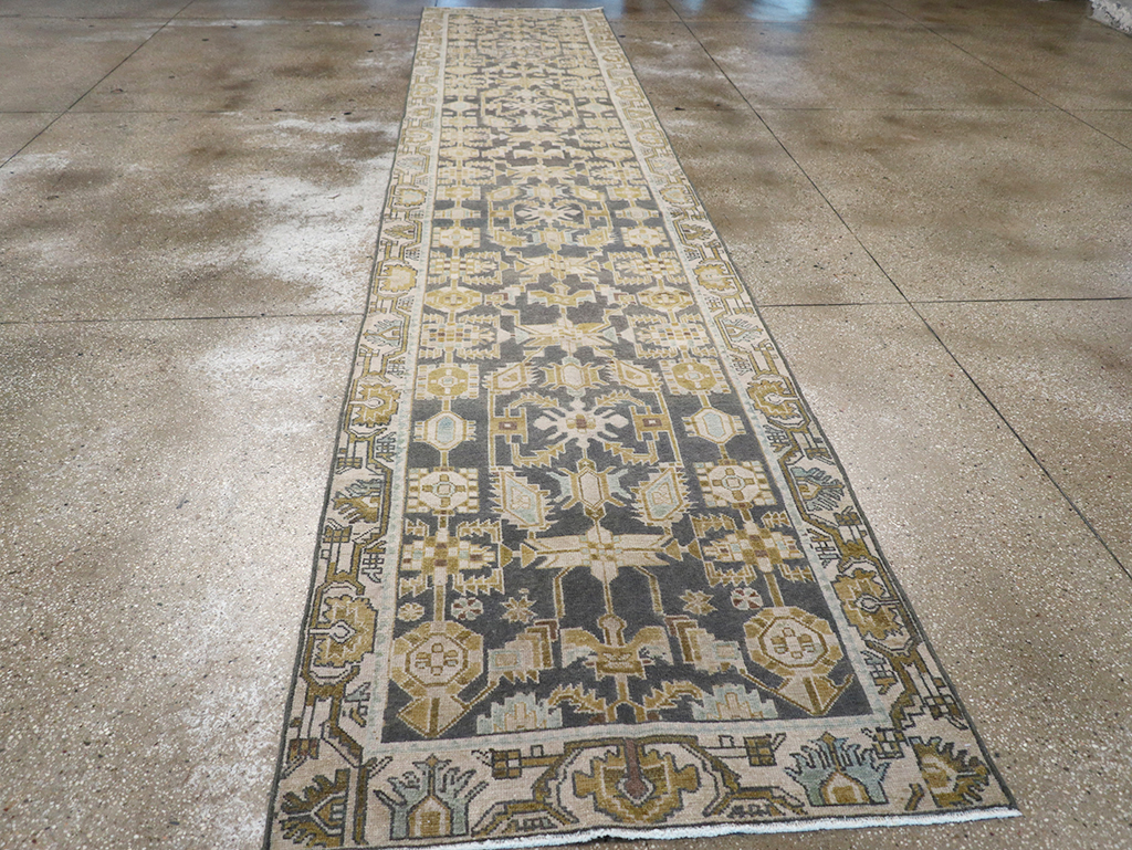 Vintage Persian Malayer Long Runner, No.32725 - Gsblank