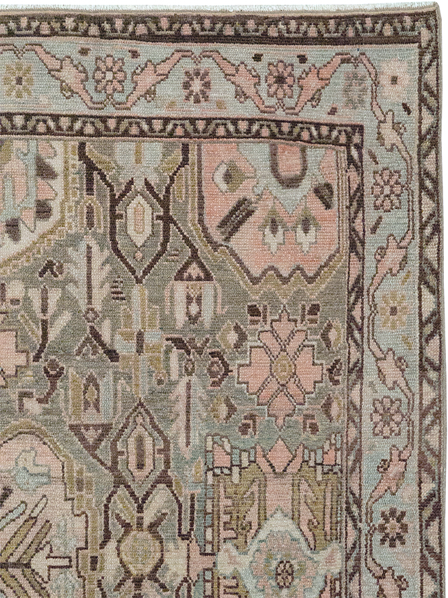 Vintage Persian Malayer Accent Rug, No.32733 - Gsblank