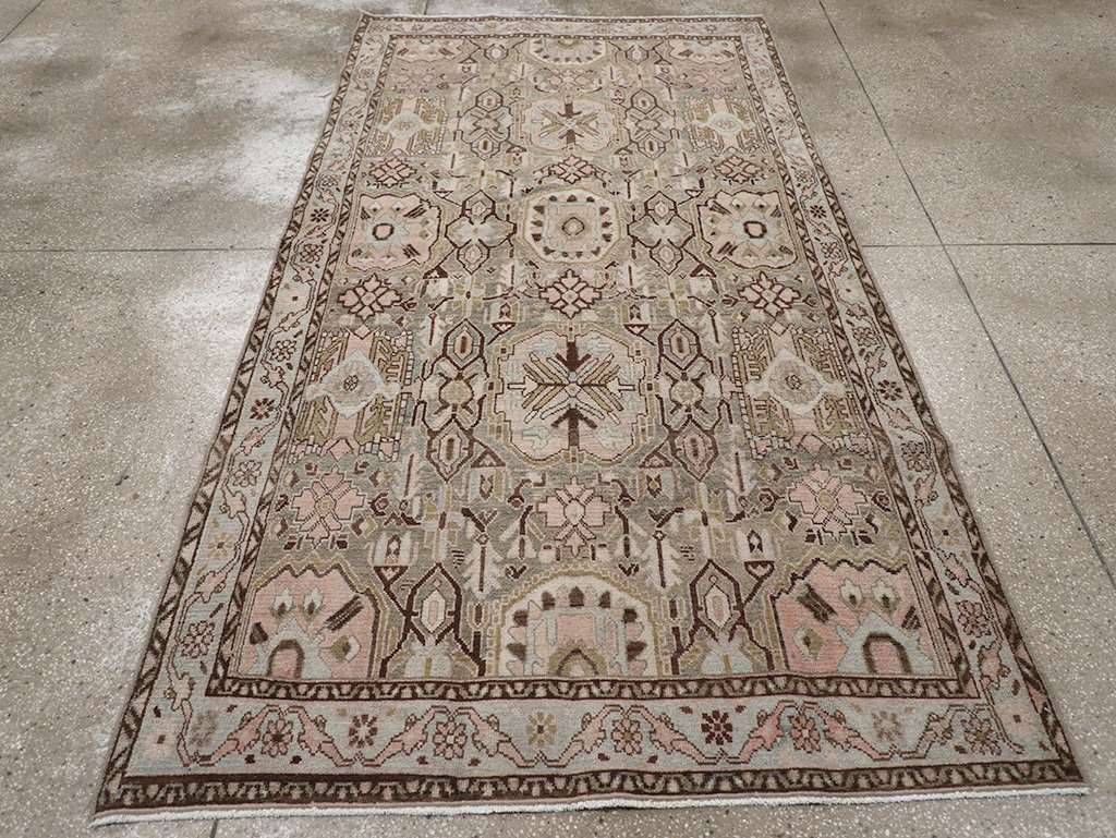 Vintage Persian Malayer Accent Rug, No.32733 - Gsblank