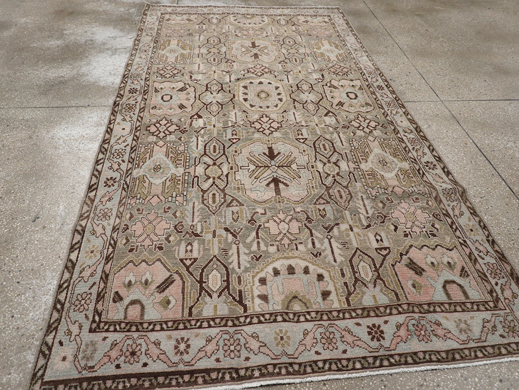 Vintage Persian Malayer Accent Rug, No.32733 - Gsblank