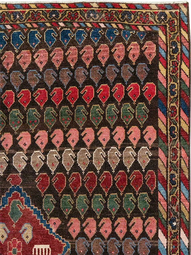 Vintage Persian Malayer Accent Rug, No.32749 - Gsblank